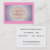 Carte De Rendez-vous Rappel quotidien - capacité (Devant / Derrière)