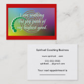 Carte De Rendez-vous Rappel quotidien - chemin de joie (Devant / Derrière)