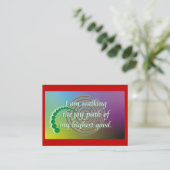 Carte De Rendez-vous Rappel quotidien - chemin de joie (Debout devant)