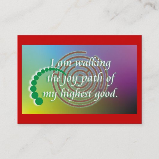 Carte De Rendez-vous Rappel quotidien - chemin de joie (Devant)