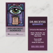 Carte De Rendez-vous Rappel. Teacher.Meeting.Business.Doc. de (Devant / Derrière)