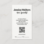 Carte De Rendez-vous Rayures | Ciseaux d'or (Dos)