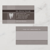 Carte De Rendez-vous Rayures molaires dentaires de brun de denim de (Devant / Derrière)