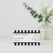 Carte De Rendez-vous Rayures noires et blanches (Debout devant)