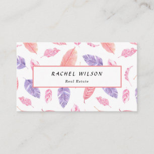 Carte De Rendez-vous Realtor blanc Rose tropical