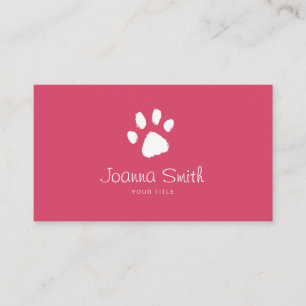 Carte De Rendez-vous Red Paw Dog Marcher Animaux de compagnie assis vét