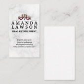 Carte De Rendez-vous Red Roof Real Estate Logo and Trees | Property (Devant / Derrière)