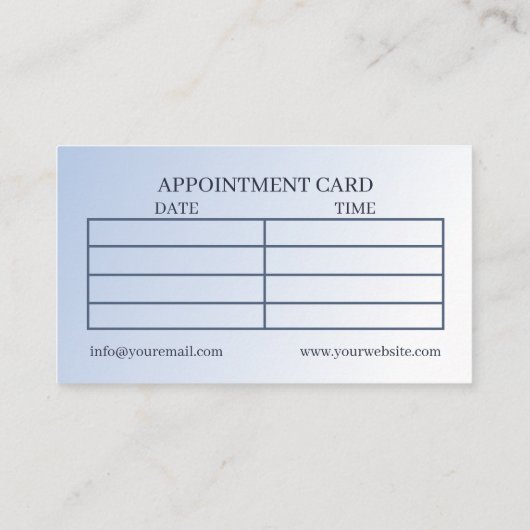 Carte De Rendez-vous Réflexologie Lune à fleurs bleues Multi (Dos)