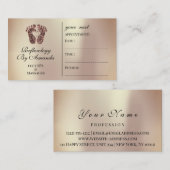 Carte de rendez-vous Réflexologie Massages Pieds d (Devant / Derrière)