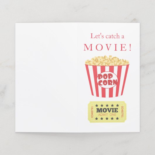 Carte De Rendez-vous Rejoignez-nous pour un film Playdate Appeler Rende (Extérieur déplié)