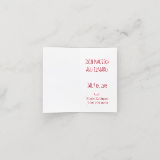 Carte De Rendez-vous Rejoignez-nous pour un film Playdate Appeler Rende (Intérieur déplié)