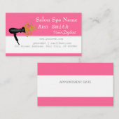 Carte De Rendez-vous Remous vibrants audacieux roses de fleur de (Devant / Derrière)