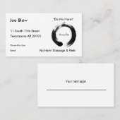 Carte De Rendez-vous Respirez avec le symbole d'Enso (Devant / Derrière)