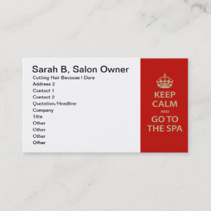 Carte De Rendez-vous Restez calme et allez au Spa