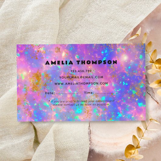 Carte de rendez-vous Retro Gold Fire Opal