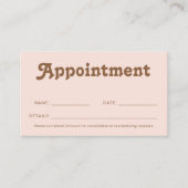 Carte De Rendez-vous Retro Minimalist Blush Pink Brown (Devant)