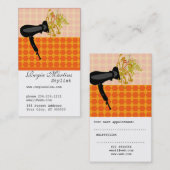 Carte De Rendez-vous Rétro salon de beauté adorable de motif de ruche (Devant / Derrière)