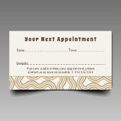 Carte De Rendez-vous Retro Wavy Abstract Pattern Appointment Reminder 