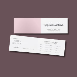 Carte De Rendez-vous Rose blanc de beauté élégante simple