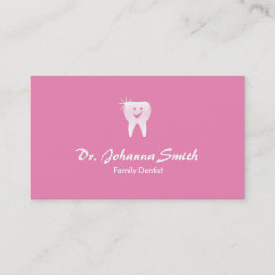 Carte De Rendez-vous Rose brillant Sourire Dentaire Dentaire Dentil Nom