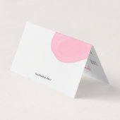 Carte de rendez-vous rose Brows Brows (Dos)