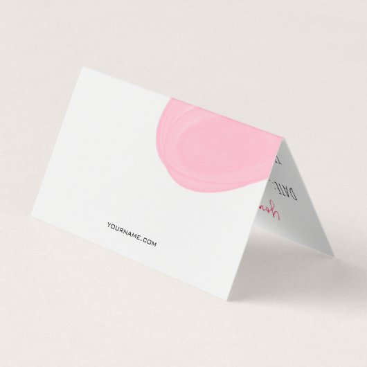 Carte de rendez-vous rose Brows Brows (Dos)