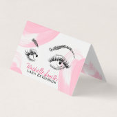 Carte de rendez-vous rose Brows Brows (Devant)