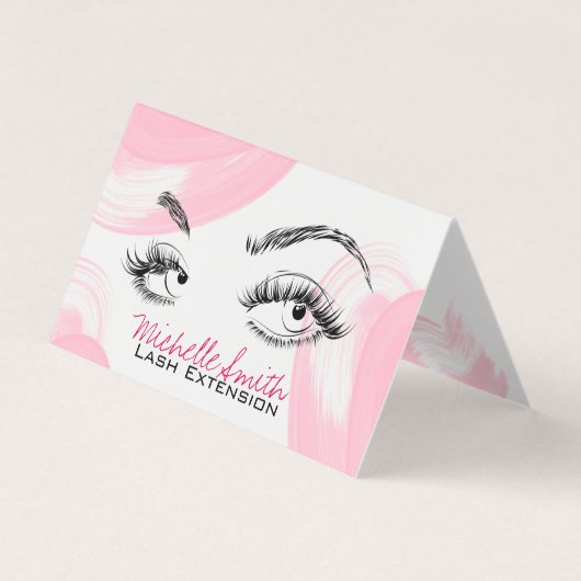 Carte de rendez-vous rose Brows Brows (Devant)