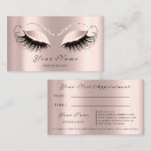 Carte de rendez-vous Rose de maquillage (Devant / Derrière)