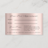 Carte de rendez-vous Rose de maquillage (Dos)