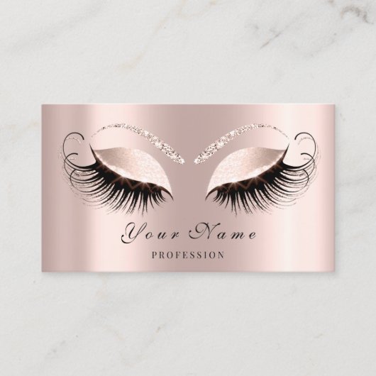 Carte de rendez-vous Rose de maquillage (Devant)