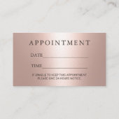 Carte De Rendez-vous Rose de salon de cheveux Gold & Silver Drips Rende (Dos)