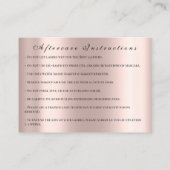 Carte De Rendez-vous Rose d'étincelle de l'instruction post-traitement (Dos)