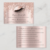 Carte De Rendez-vous Rose d'étincelle de l'instruction post-traitement (Devant / Derrière)