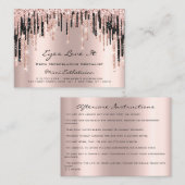 Carte De Rendez-vous Rose d'étincelle de l'instruction post-traitement  (Devant / Derrière)