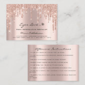 Carte De Rendez-vous Rose d'étincelle de l'instruction post-traitement (Devant / Derrière)