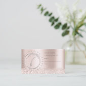 Carte de rendez-vous Rose Electrolyse Parties scin (Debout devant)