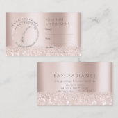 Carte de rendez-vous Rose Electrolyse Parties scin (Devant / Derrière)