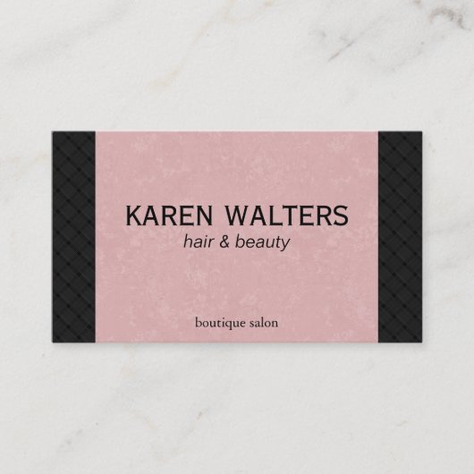 Carte De Rendez-vous Rose et tissé (carte de rendez-vous) (Devant)