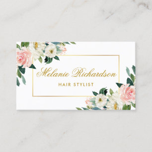 Carte de rendez-vous Rose Floral Gold