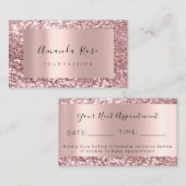 Carte De Rendez-vous Rose Gol Parties scintillant Simplement Frame Spar (Devant / Derrière)