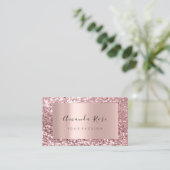 Carte De Rendez-vous Rose Gol Parties scintillant Simplement Frame Spar (Debout devant)
