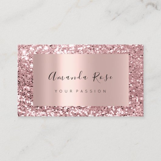 Carte De Rendez-vous Rose Gol Parties scintillant Simplement Frame Spar (Devant)