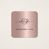 Carte de rendez-vous rose Gold Modern Maquillage S (Devant)