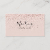 Carte de rendez-vous rose Gold Parties scintillant (Dos)