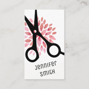 Carte De Rendez-vous rose moderne chic de coiffeur de styliste en