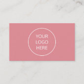 Carte de rendez-vous rose pâle du logo de l'entrep (Devant)
