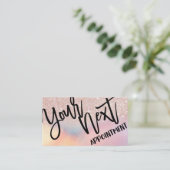 Carte De Rendez-vous Rose Parties scintillant or Iridescente Holographi (Debout devant)