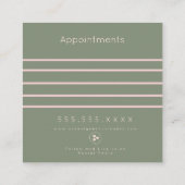 Carte de rendez-vous rose pour studio de beauté Sa (Dos)