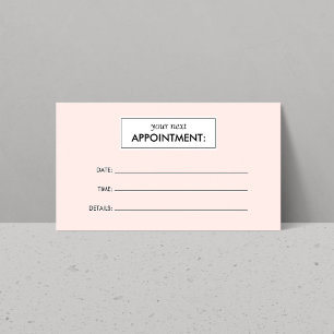 Carte de rendez-vous rose simple